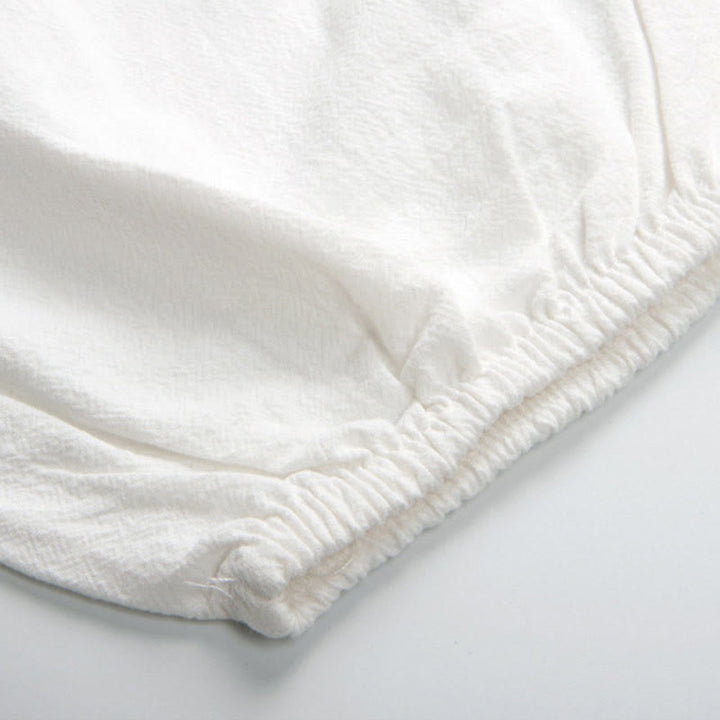 Buddha Stones Sommer-Trainingshose, einfarbig, Unisex, elastische Taille, Tai Chi, Qigong, mit Taschen - image 6