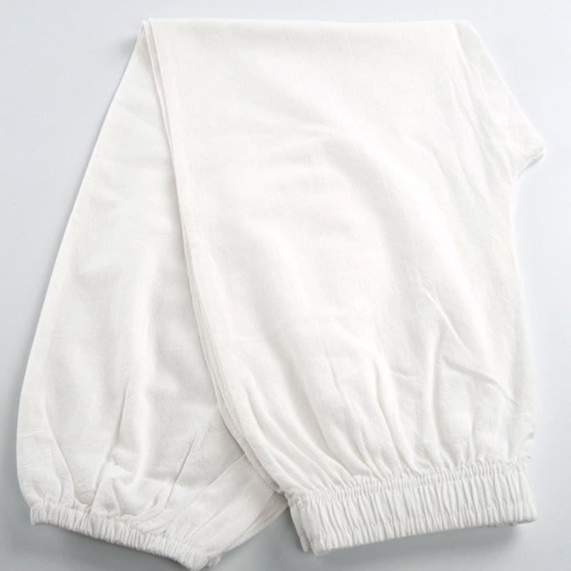 Buddha Stones Sommer-Trainingshose, einfarbig, Unisex, elastische Taille, Tai Chi, Qigong, mit Taschen - image 9