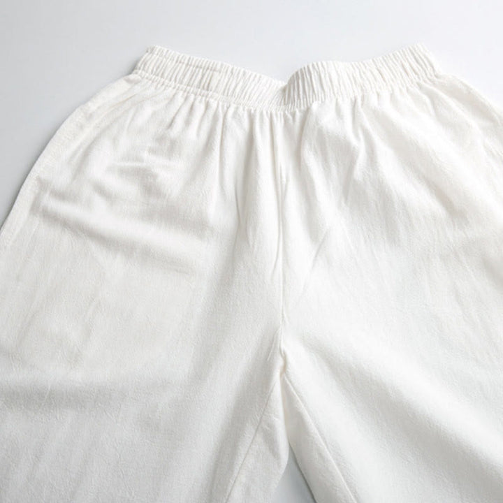 Buddha Stones Sommer-Trainingshose, einfarbig, Unisex, elastische Taille, Tai Chi, Qigong, mit Taschen - image 7