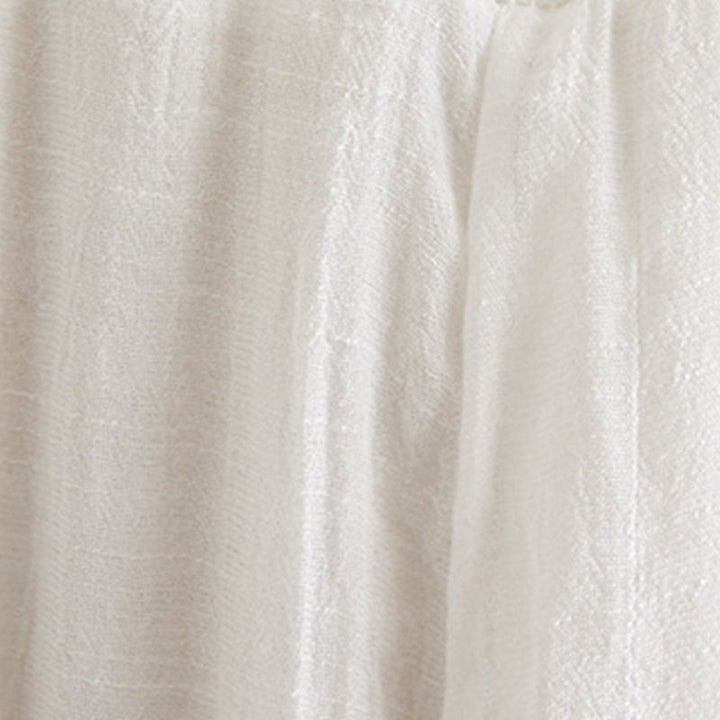 Buddha Stones 2-teiliges beiges chinesisches Froschknopf-Design, langärmeliges Hemd, Oberteil und Hose, Meditation, Zen, Tai Chi, Baumwoll-Leinen-Kleidung für Damen - image 15