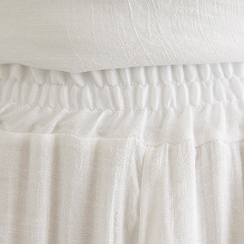 Buddha Stones 2-teiliges beiges chinesisches Froschknopf-Design, langärmeliges Hemd, Oberteil und Hose, Meditation, Zen, Tai Chi, Baumwoll-Leinen-Kleidung für Damen - image 14