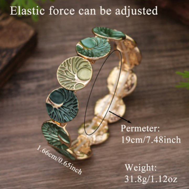 Buddha Stones Der Baum des Lebens Schöpfung Emaille Legierung Armband