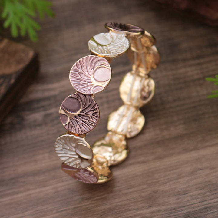 Buddha Stones Der Baum des Lebens Schöpfung Emaille Legierung Armband