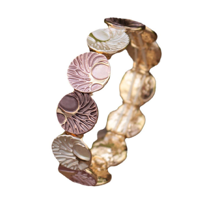 Buddha Stones Der Baum des Lebens Schöpfung Emaille Legierung Armband