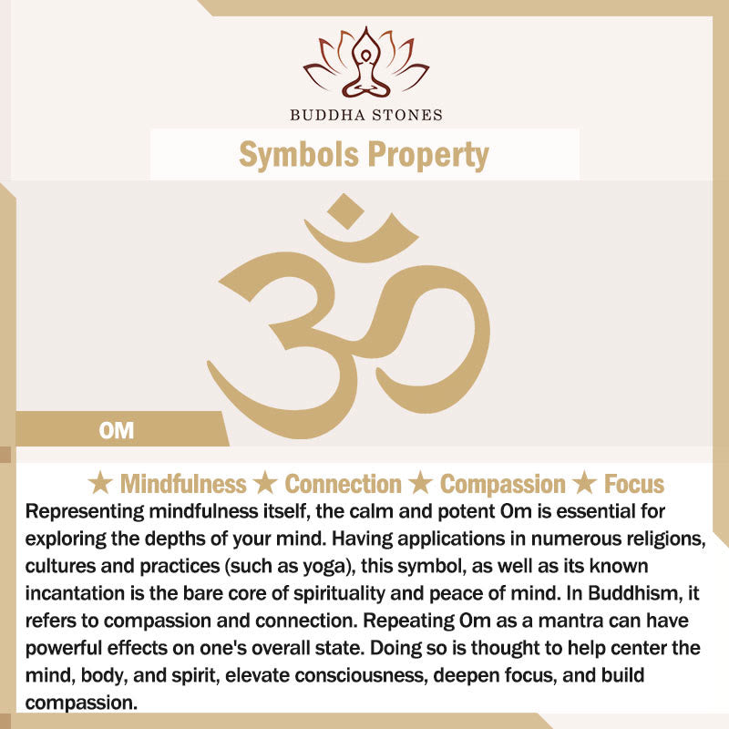 Buddha Stones Natürliche tibetische Kamelknochen-Fassperlen OM Sanskrit Glücksschutzarmband