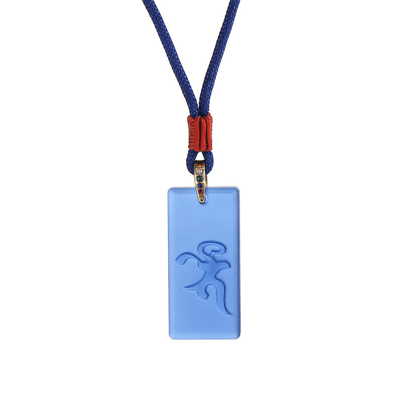 Buddha Stones, tibetische grüne Tara, Medizin-Buddha, Sanskrit-Muster, Liuli-Kristall, Schutz-Halskettenanhänger - image 5