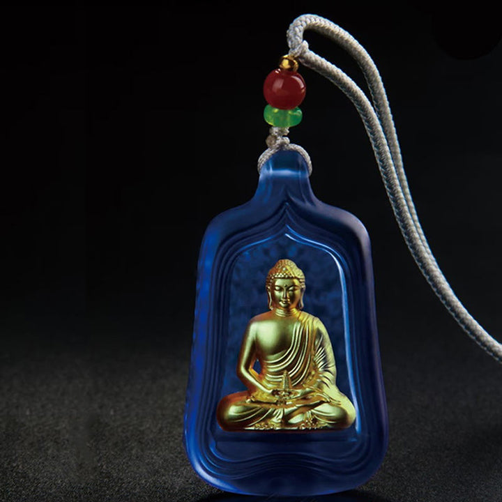 Buddha Stones, tibetische Medizin, Buddha, Liuli-Kristall, Mitgefühl, Gelassenheit, Halskettenanhänger - image 4