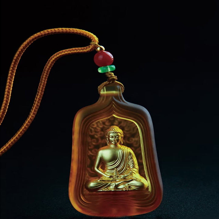 Buddha Stones, tibetische Medizin, Buddha, Liuli-Kristall, Mitgefühl, Gelassenheit, Halskettenanhänger - image 11