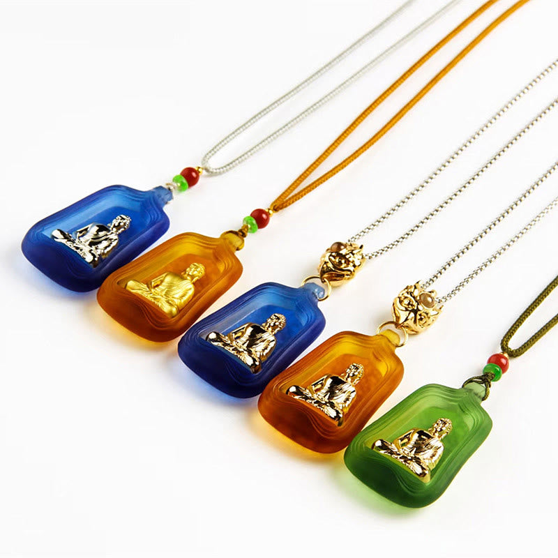 Buddha Stones, tibetische Medizin, Buddha, Liuli-Kristall, Mitgefühl, Gelassenheit, Halskettenanhänger - image 6