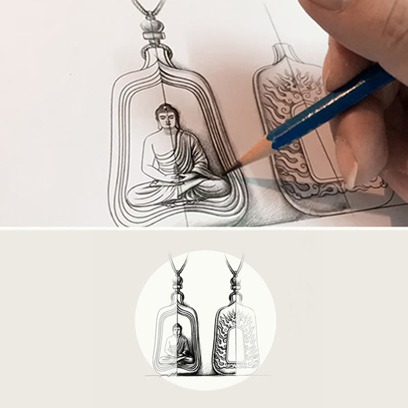 Buddha Stones, tibetische Medizin, Buddha, Liuli-Kristall, Mitgefühl, Gelassenheit, Halskettenanhänger - image 14