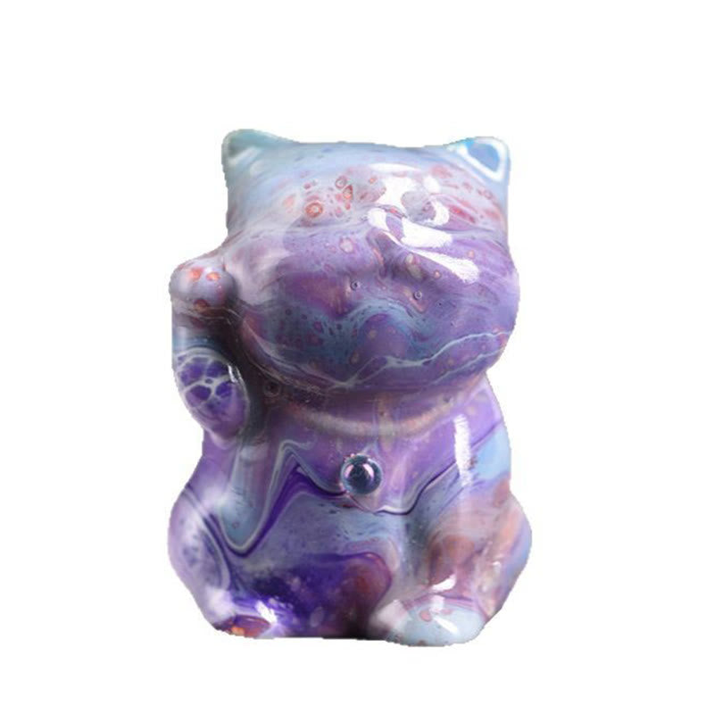 Buddha Stones, süße Mini-Katze, Palisander-Lack, Handwerk, warme Dekoration, zufällige Farbe (Blindbox) - image 12