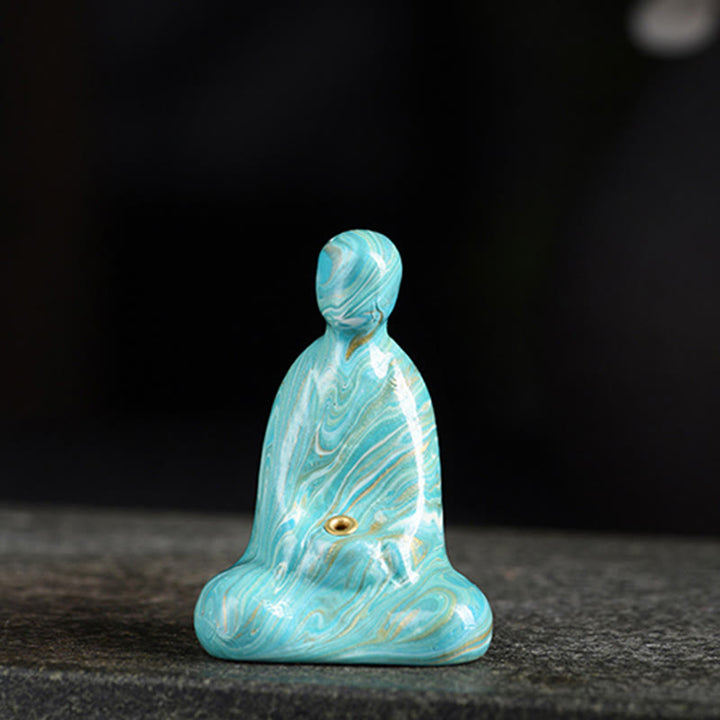 Buddha Stones, Mini-formloser Buddha, Ebenholz, Lackhandwerk, Frieden, Räucherstäbchenhalter, Dekoration