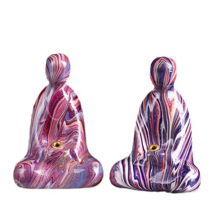 Buddha Stones, Mini-formloser Buddha, Ebenholz, Lackhandwerk, Frieden, Räucherstäbchenhalter, Dekoration