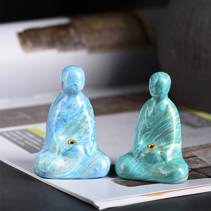 Buddha Stones, Mini-formloser Buddha, Ebenholz, Lackhandwerk, Frieden, Räucherstäbchenhalter, Dekoration