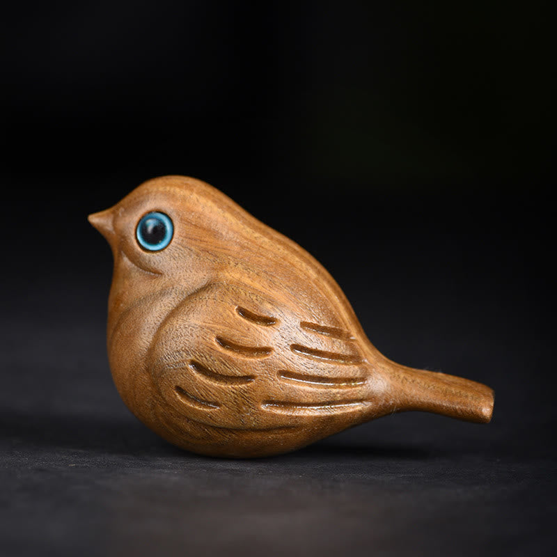 Buddha Stones, Mini-Elstervogel, geschnitzt, positive Schreibtischdekoration - 1,85 x 2,56 x 1,42 Zoll / 4,7 x 6,5 x 3,6 cm - image 0