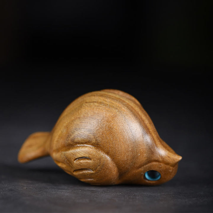 Buddha Stones, Mini-Elstervogel, geschnitzt, positive Schreibtischdekoration - image 3