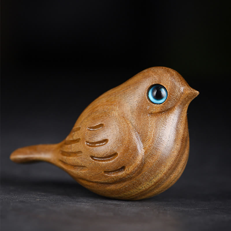 Buddha Stones, Mini-Elstervogel, geschnitzt, positive Schreibtischdekoration - image 1