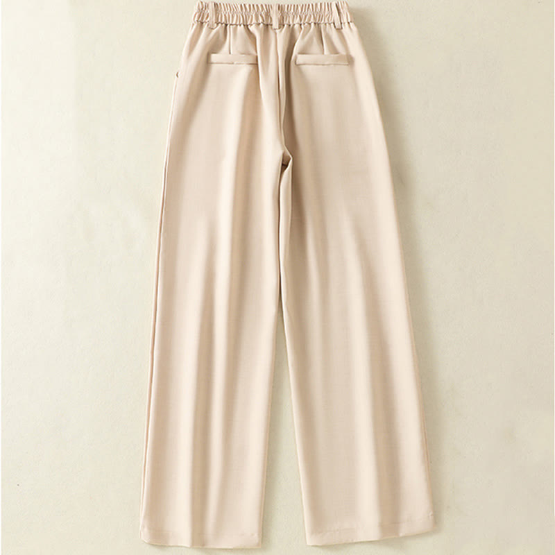 Buddha Stones Vintage Elastischer Bund Design Kordelzug Damen Baumwollhose mit Taschen - image 1