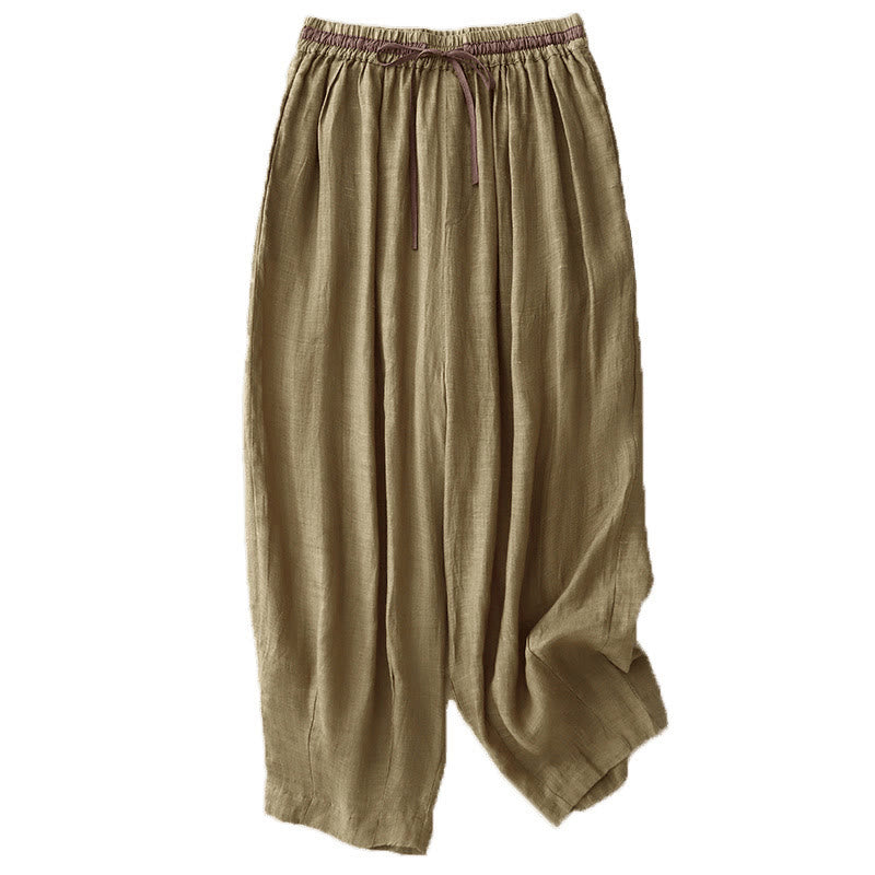 Buddha Stones Vintage Sommer-Freizeit-Haremshose für Damen mit Kordelzug und Taschen in passenden Farben - image 12