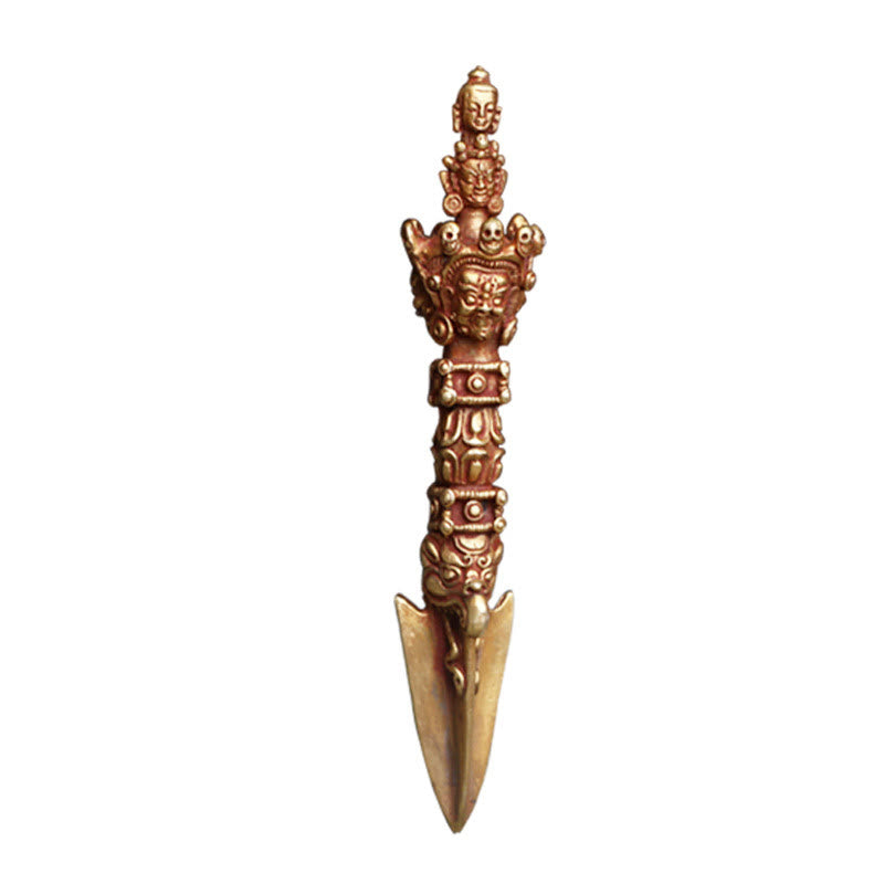 Buddha Stones, handgefertigt, klein, Nepal, Vajra, Dorje, Stärke, Kupfer, Metall, Dekoration