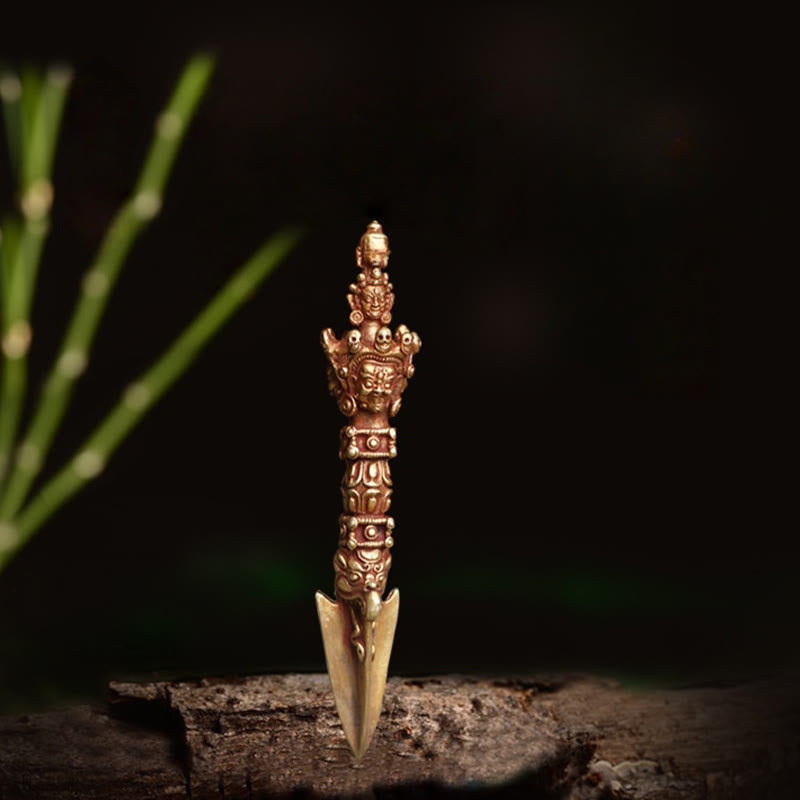 Buddha Stones, handgefertigt, klein, Nepal, Vajra, Dorje, Stärke, Kupfer, Metall, Dekoration