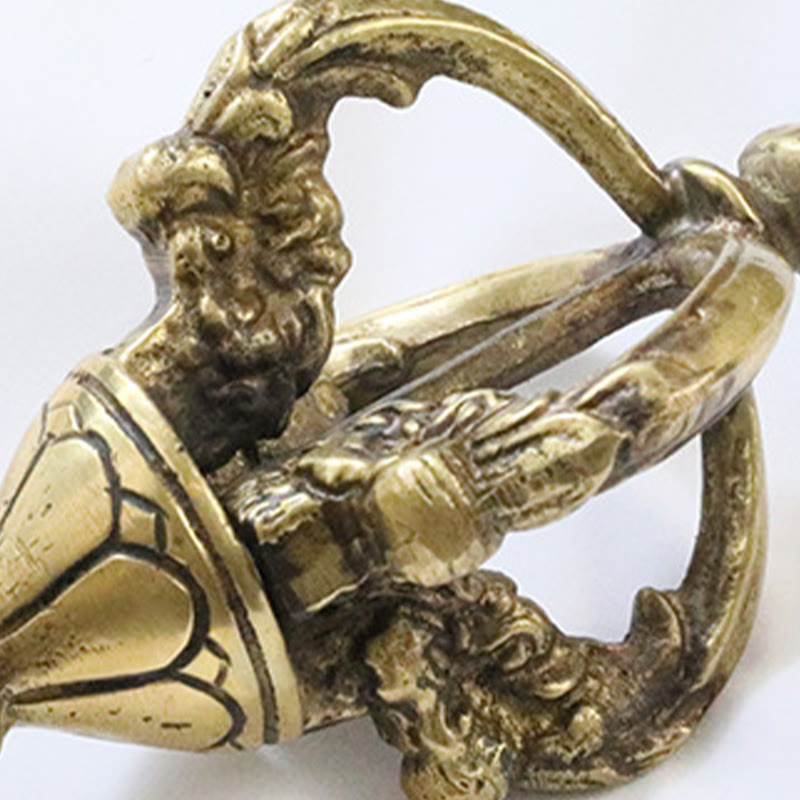 Buddha Stones, handgefertigt, Nepal, Vajra Dorje, spirituelle Kraft, Kupfer, Metall, Heimdekoration
