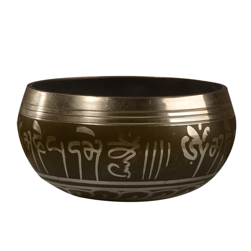 Buddha Stones Handgefertigtes Klangschalen-Set mit Buddha-Augen-Motiv und Schriftzeichen für Heilung und Meditation - image 10