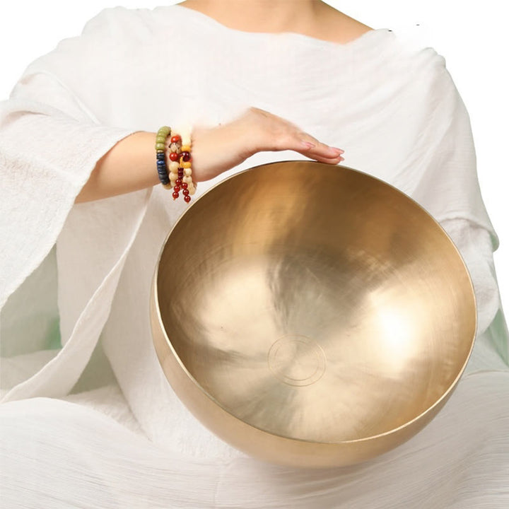 Buddha Stones Handgefertigtes nepalesisches goldenes Klangschalen-Set für Heilung und Meditation - image 13
