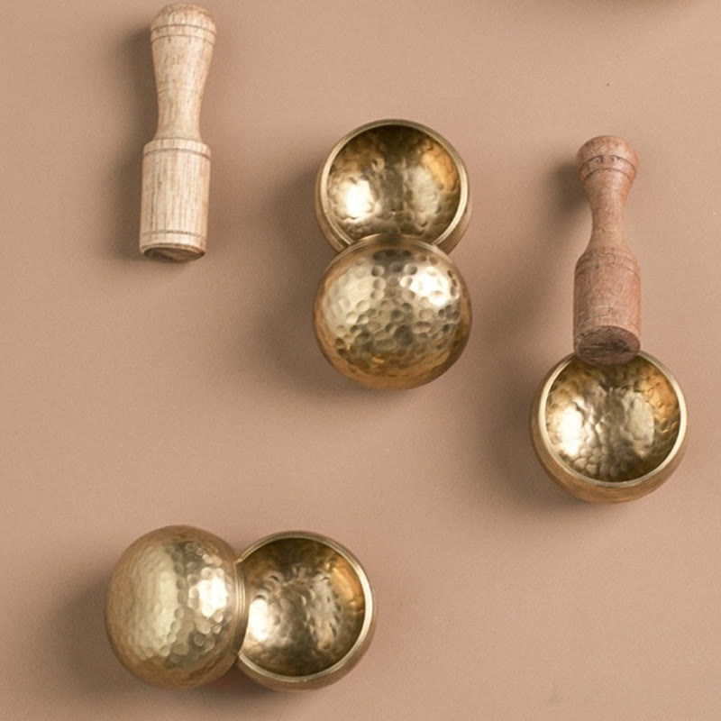 Buddha Stones Handgefertigtes Mini-Klangschalen-Set für Heilung und Meditation, 1,57 x 0,98 Zoll - image 8