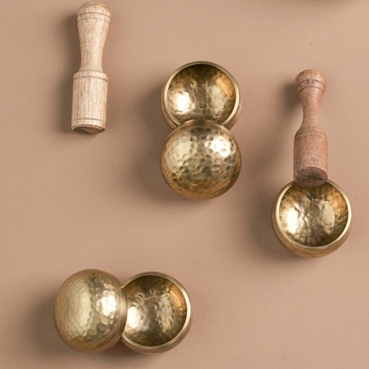 Buddha Stones Handgefertigtes Mini-Klangschalen-Set für Heilung und Meditation, 1,57 x 0,98 Zoll - image 8