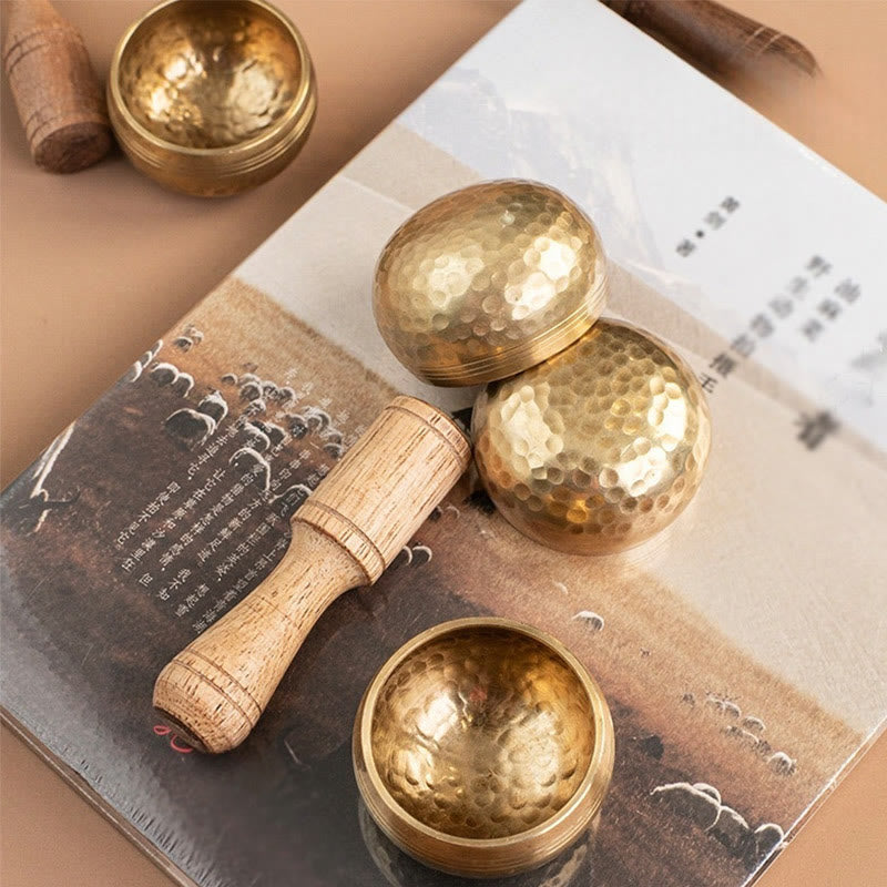 Buddha Stones Handgefertigtes Mini-Klangschalen-Set für Heilung und Meditation, 1,57 x 0,98 Zoll - image 6