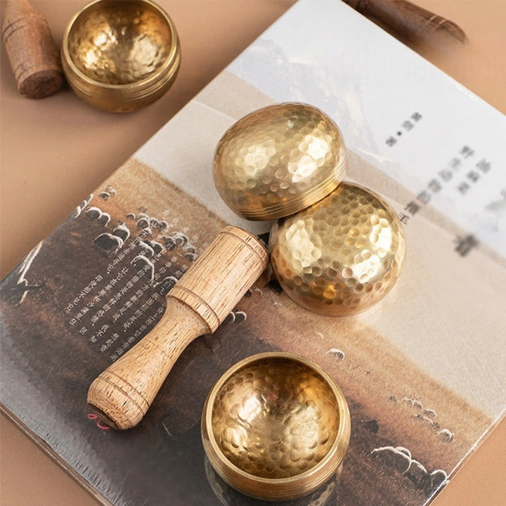 Buddha Stones Handgefertigtes Mini-Klangschalen-Set für Heilung und Meditation, 1,57 x 0,98 Zoll - image 6