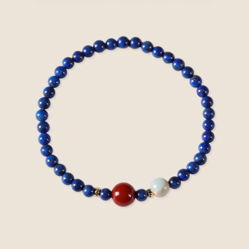 Buddha Stones Kleines Lazurite-Achat-Armband mit ultradünnen Perlen