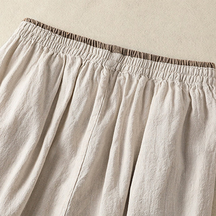 Buddha Stones Lässige Stickerei Damen-Haremshose aus Baumwolle und Leinen in den Größen 7–8 mit Taschen - image 10