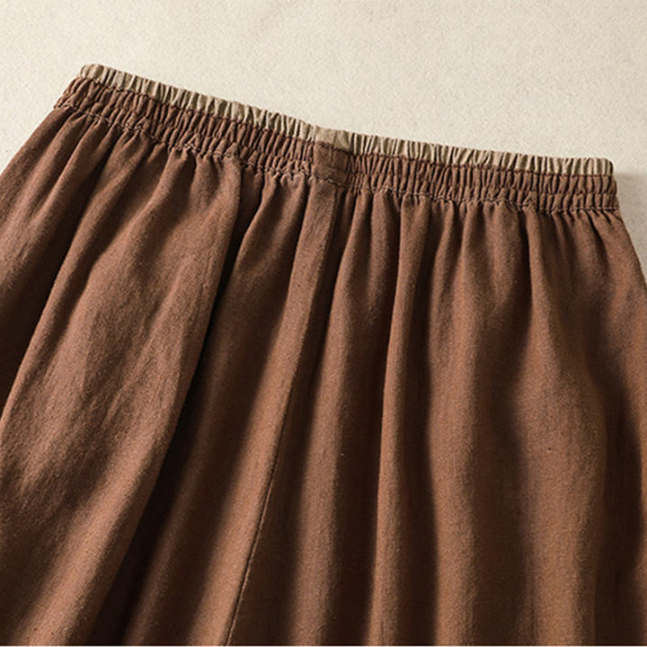 Buddha Stones Lässige Stickerei Damen-Haremshose aus Baumwolle und Leinen in den Größen 7–8 mit Taschen - image 25