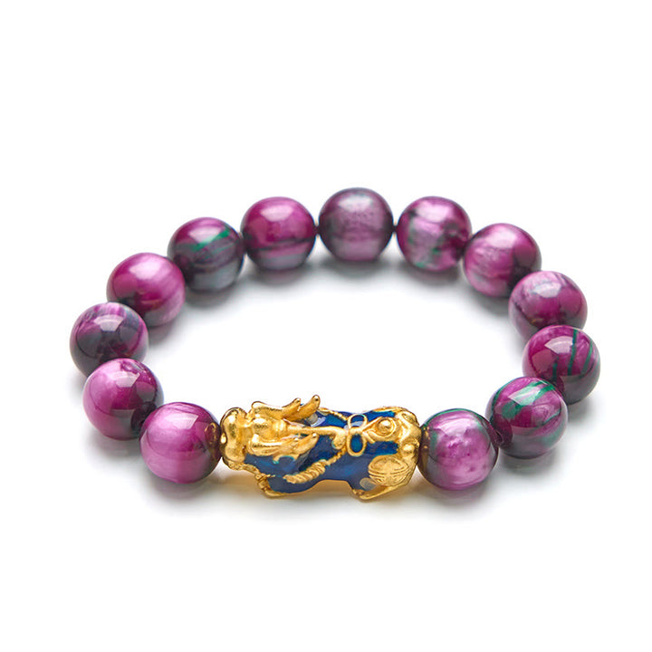Buddha Stones, buntes Seeweiden-Farbwechsel-PiXiu-Armband mit positiver Heilung
