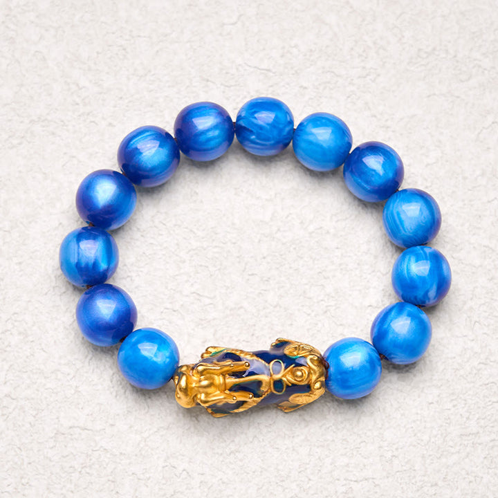 Buddha Stones, buntes Seeweiden-Farbwechsel-PiXiu-Armband mit positiver Heilung