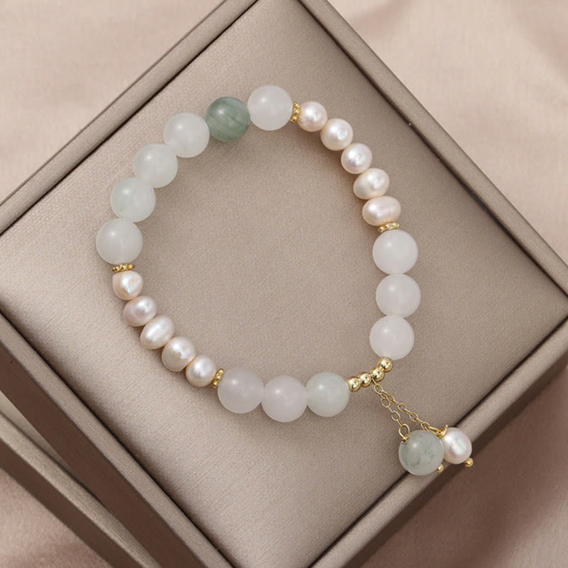 Buddha Stones Tianshan Jade Perlen-Überfluss-Armband