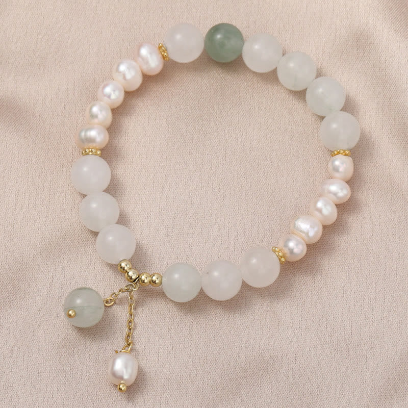 Buddha Stones Tianshan Jade Perlen-Überfluss-Armband