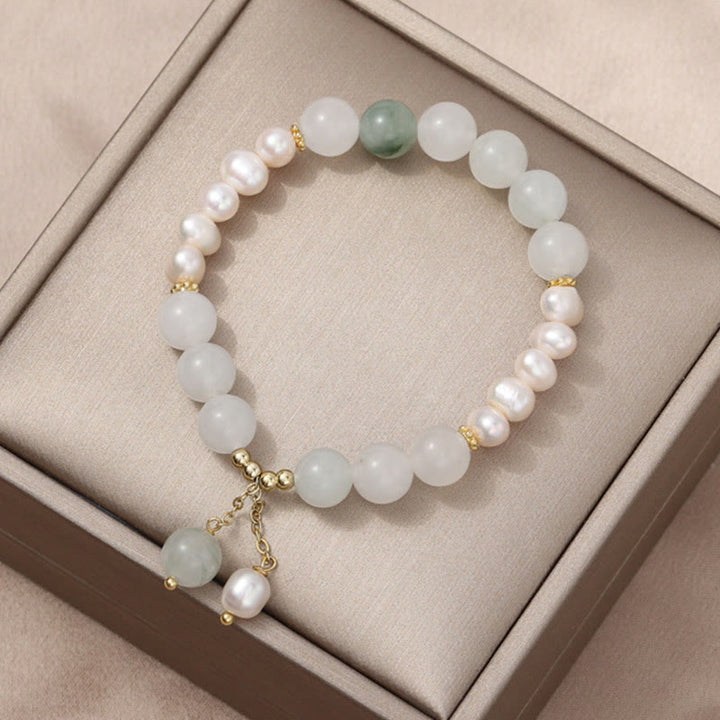 Buddha Stones Tianshan Jade Perlen-Überfluss-Armband