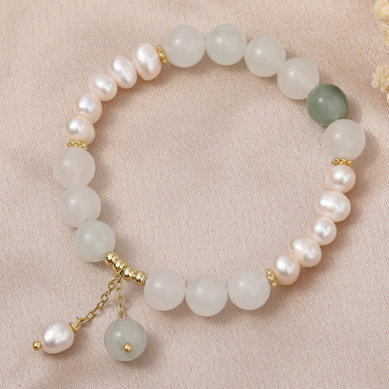 Buddha Stones Tianshan Jade Perlen-Überfluss-Armband