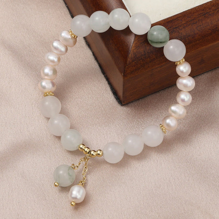 Buddha Stones Tianshan Jade Perlen-Überfluss-Armband