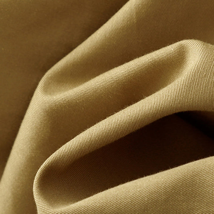 Buddha Stones Casual Vintage Einfarbige Knopfdesign Damenhose aus Baumwolle mit weitem Bein und Taschen - image 6