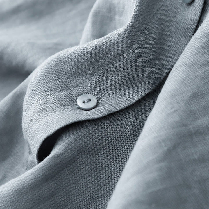 Buddha Stones Sommer 2-teilig Einfarbig Langarmshirt Top Strickjacke Shorts Meditationskleidung Damen Set mit Taschen - image 21