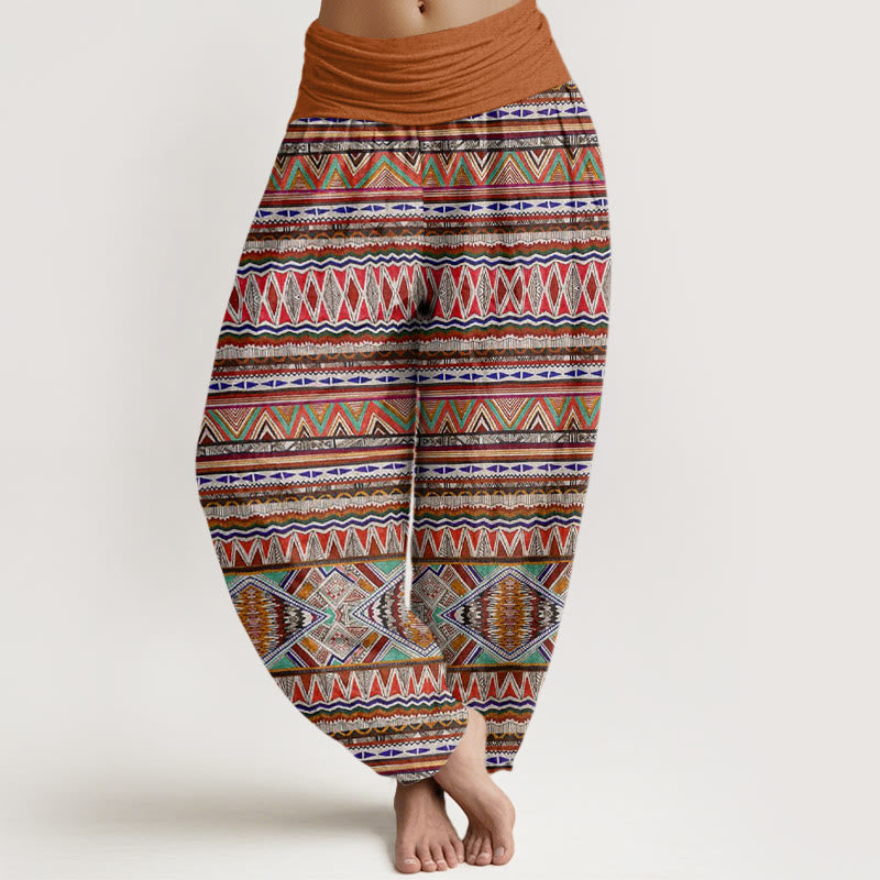 Buddha Stones mit geometrischem Muster im Tribal-Stil für Damen mit elastischer Taille - Peru - US22， UK/AU26，EU54 (6XL) - image 1