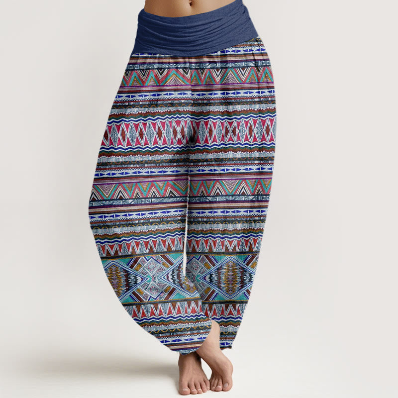 Buddha Stones mit geometrischem Muster im Tribal-Stil für Damen mit elastischer Taille - Königsblau - US22， UK/AU26，EU54 (6XL) - image 8