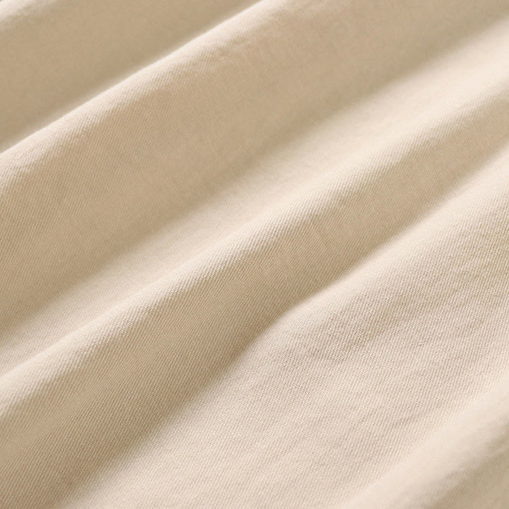 Buddha Stones – Lässiges Midikleid aus Baumwolle und Leinen mit künstlerischer geometrischer Stickerei und Knopfleiste vorne - image 18