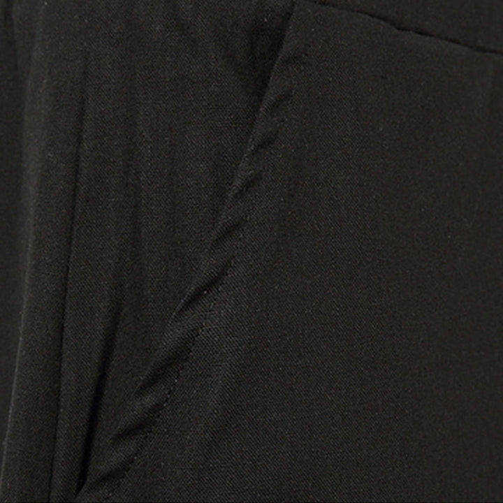 Buddha Stones Spring Plain Simple Patchwork Design Kordelzug Baumwolle Leinen Herren 7-8 Länge Weite Beinhose mit Taschen - image 21