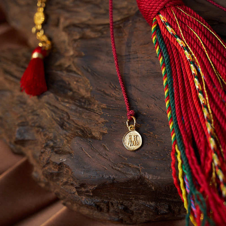 Buddha Stones, 18 Perlen, Kupfermünzen, Tibet-Quaste, roter Achat, ruhiges Handgelenk, Mala - image 6