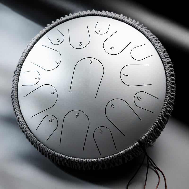 Buddha Stones Steel Tongue Drum Klangheilung Achtsamkeitsmeditation Schlagzeug-Set 15 Noten 14 Zoll Schlaginstrument